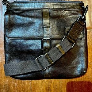 Dolce & Gabbana Brown Leather Messenger